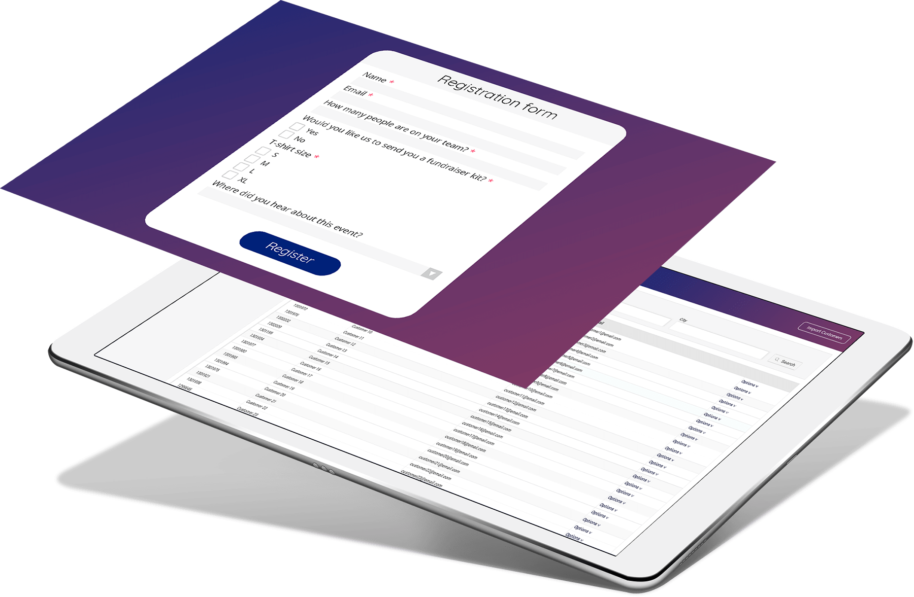 Online event registration form that works seamlessly on mobile devices